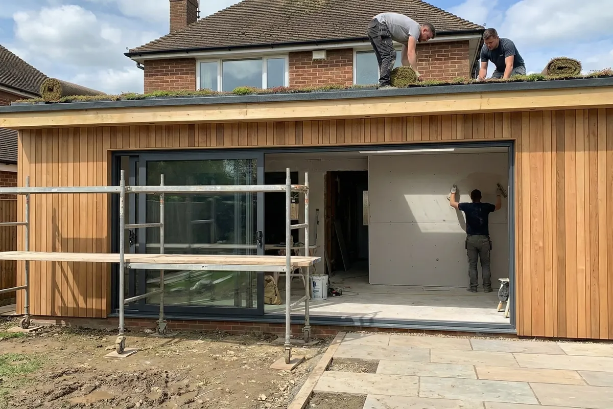 Rear extension under construction
